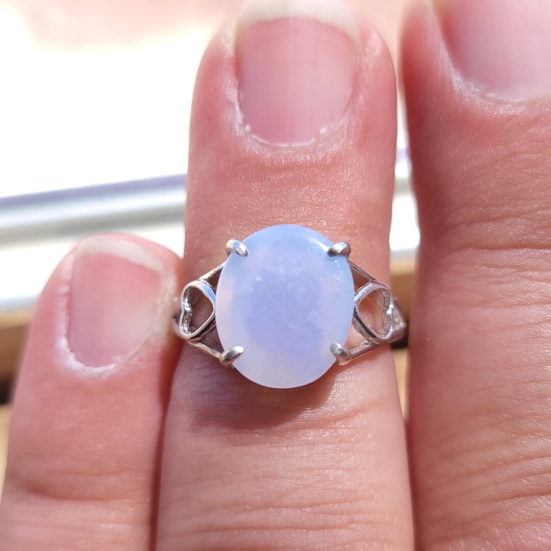 Ellensburg Blue Hearts Ring Size 6 Sterling Silver 925 Silver Heart