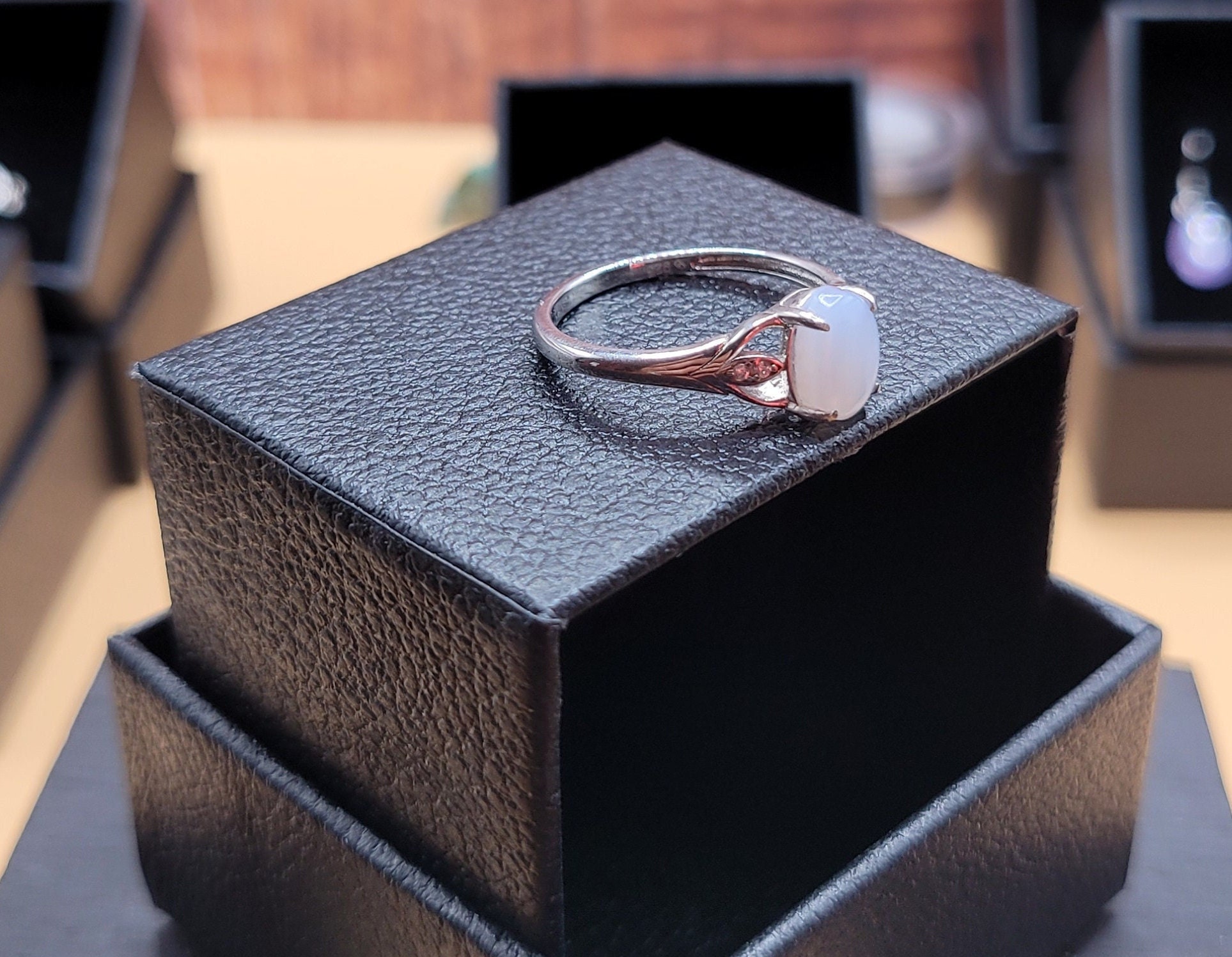 Ellensburg Blue Ring Sterling Silver Women's Ring Size 7 Etsy