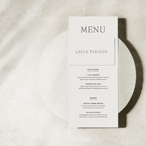 VERONA  Plantilla de tarjeta de lugar minimalista moderna • Tipografía clásica, descarga digital instantánea de bodas, diseño romántico y atemporal