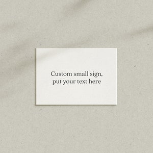 VERONA  Plantilla de letrero pequeño personalizada minimalista moderna • Tipografía clásica, descarga digital instantánea de bodas, diseño romántico y atemporal