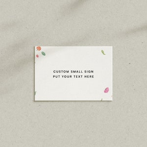 ROSA  Modello di cartello piccolo personalizzato floreale moderno • Elegante e minimalista, download digitale istantaneo del matrimonio, rose romantiche e senza tempo