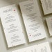 ROSA modern Floral Menu Template • Elegant and Minimalist, Wedding ...