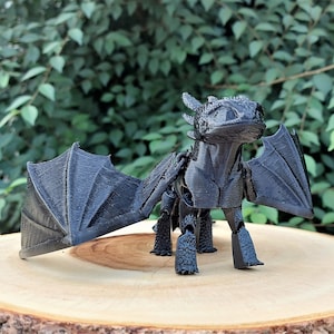 3D Printed Articulated Baby Toothless Dragon