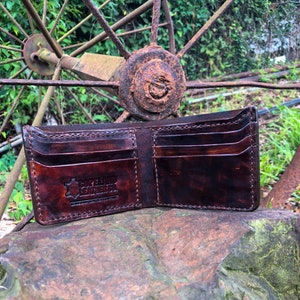 Cartera de cuero plegable