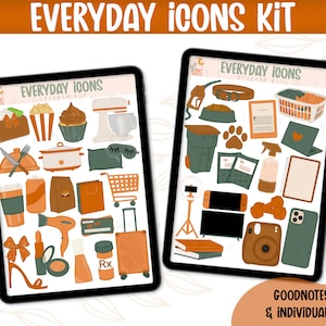 Digital Sticker Kit| Everyday Icons- September 2022| Goodnotes Files & PNGs- Digital Planner