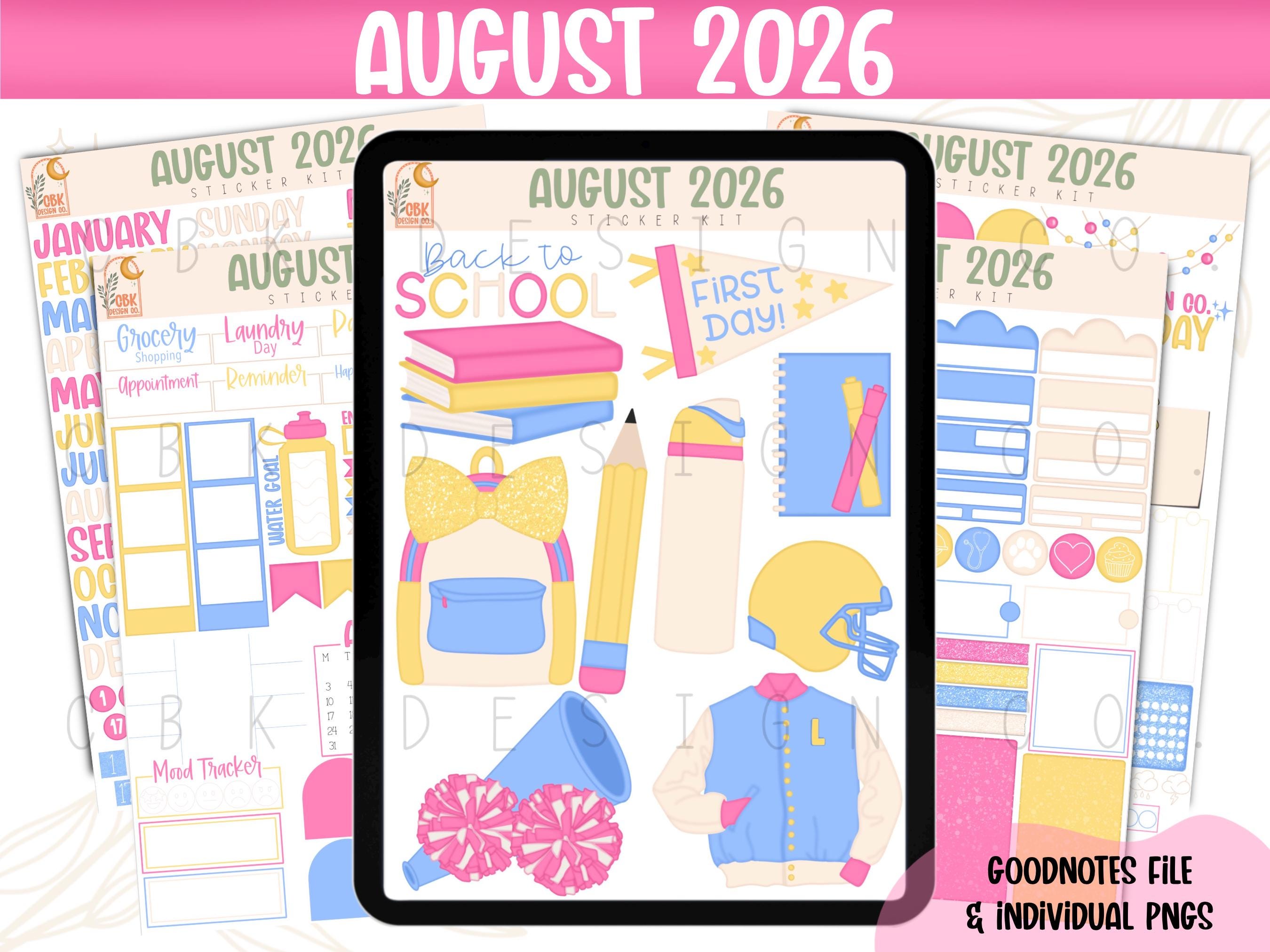 August Stickers - Etsy