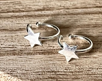 Pair of Sterling Silver Star ear cuffs