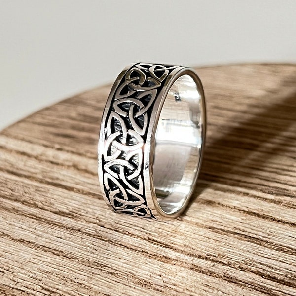 Sterling Silver Celtic Trinity Band