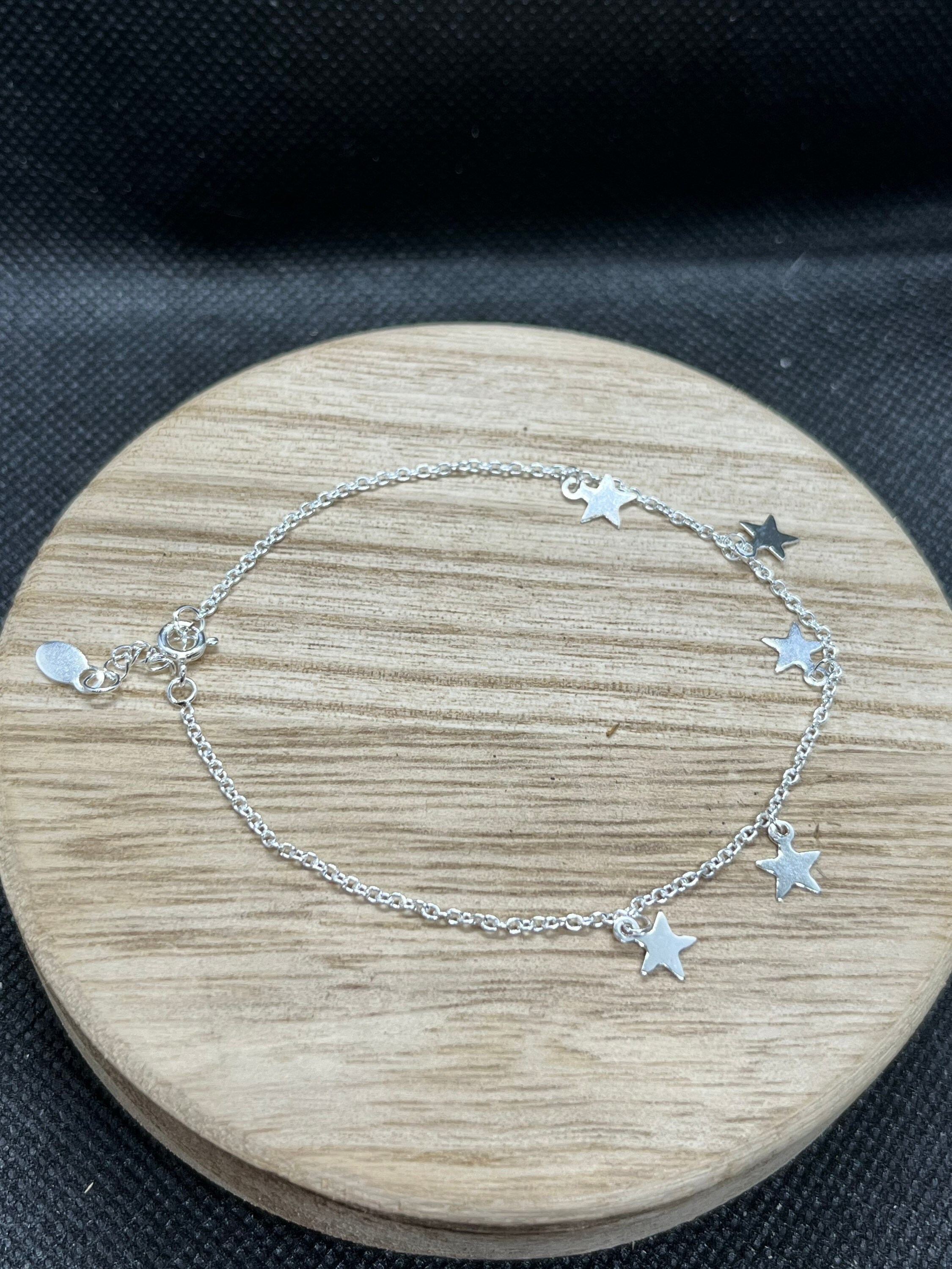 アクセサリー vintage silver925 star charm bracelet Silver Star Bracelet, Silver Star Jewellery, Adjustable Star