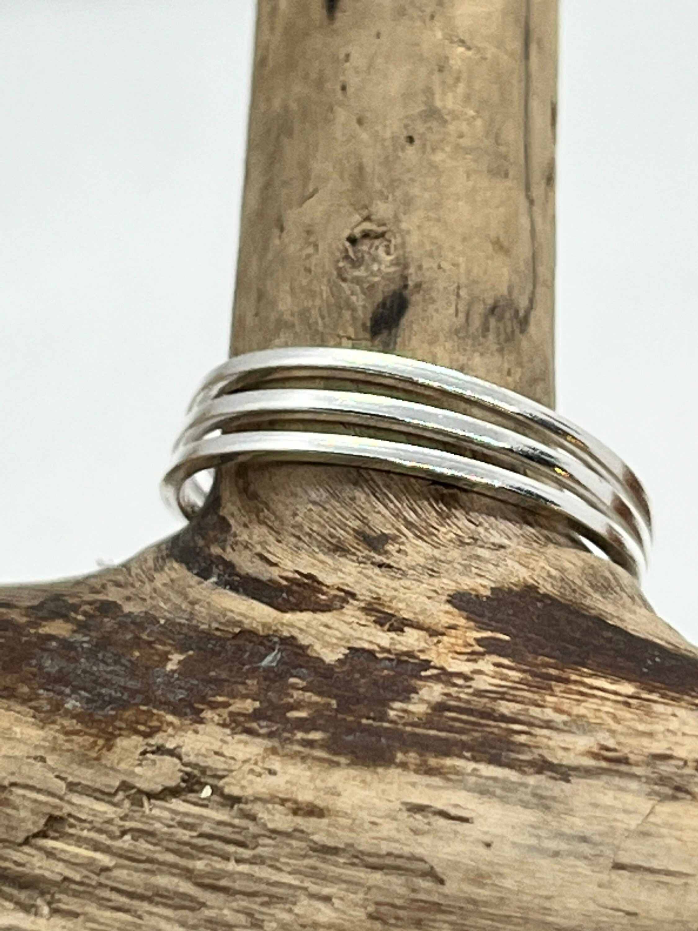 Sterling Silver Triple Layered Ring - Etsy