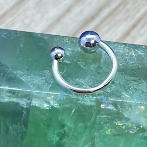 Sterling Silver Ball ear cuff