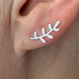 Sterling Silver Branch Ear Pins
