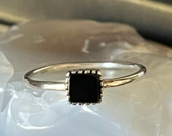 Sterling silver Black Onyx Ring