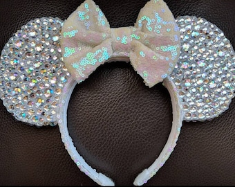 Rhinestone Mickey mouse Minnie mouse ears