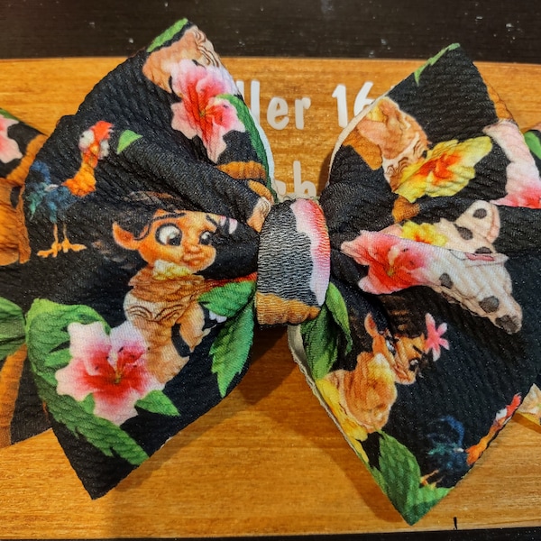 Baby Moana messy bow headwrap