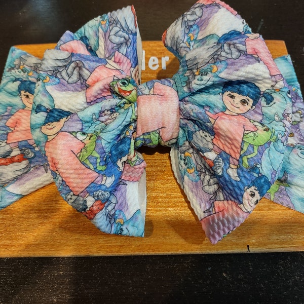 Boo monsters Inc messy bow headwrap