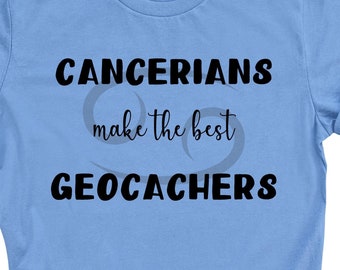 Cancer Zodiac Unisex Crewneck T-shirt, Geocaching Tee