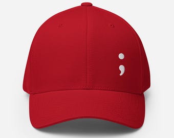 Flexfit Cap Embroidered - White Symbol for Mental Health Awareness