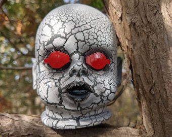 Scary Geocache, Halloween Geocache, Shrunken Head Geocache