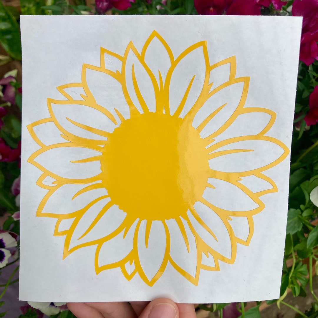 Sunflower Vinyl Decal: Boho Car, Laptop, and Tumbler Sticker - Etsy