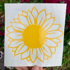 Sunflower Vinyl Decal: Boho Car, Laptop, and Tumbler Sticker