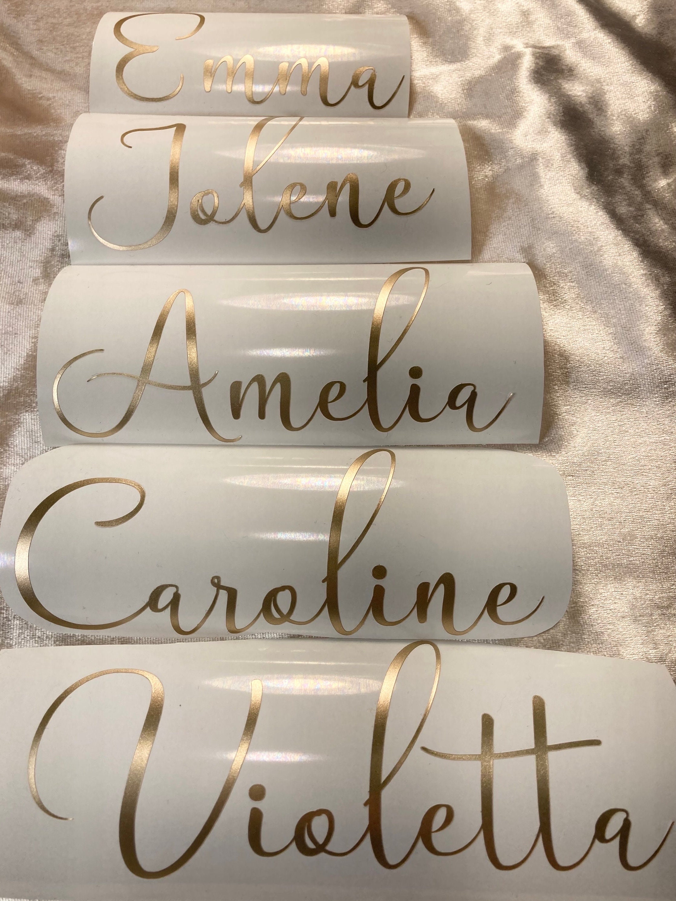 Sticker Cursive Name Custom Cursive Name Decal, Bridesmaid Gift Box Sticker - Etsy
