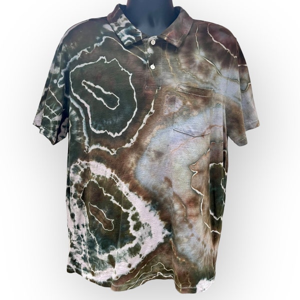 mens polo tie dye
