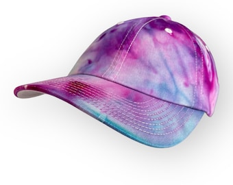 Handmade Tie Dye Baseball Hat Cap Hot Pink Fuchsia  display picture 1