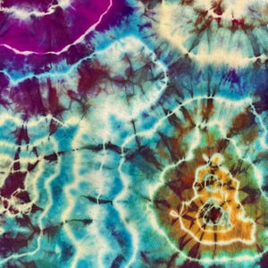 Colorful Hand-Dyed Rainbow Geode Tie Dye T-Shirt, Adult Unisex Size Small