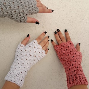 Fingerless Gloves Crochet Pattern, Crochet Pattern, Crochet Gloves Pattern, Fan Gloves Crochet Pattern, Fingerless Gloves, Pdf Pattern image 5