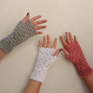 Fingerless Gloves Crochet Pattern, Crochet Pattern, Crochet Gloves Pattern, Fan Gloves Crochet Pattern, Fingerless Gloves, Pdf Pattern image 6