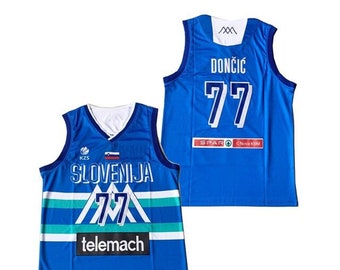 Luka Doncic #77 Slovenia Slovenjia National Basketball Jerseys Dallas Mavericks. 