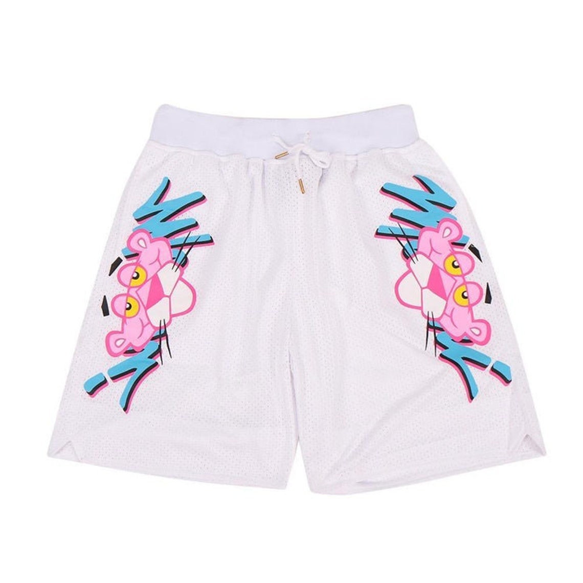 golf Raad eens behalve voor Pink Panther Miami Themed White Basketball Shorts Unisex - Etsy
