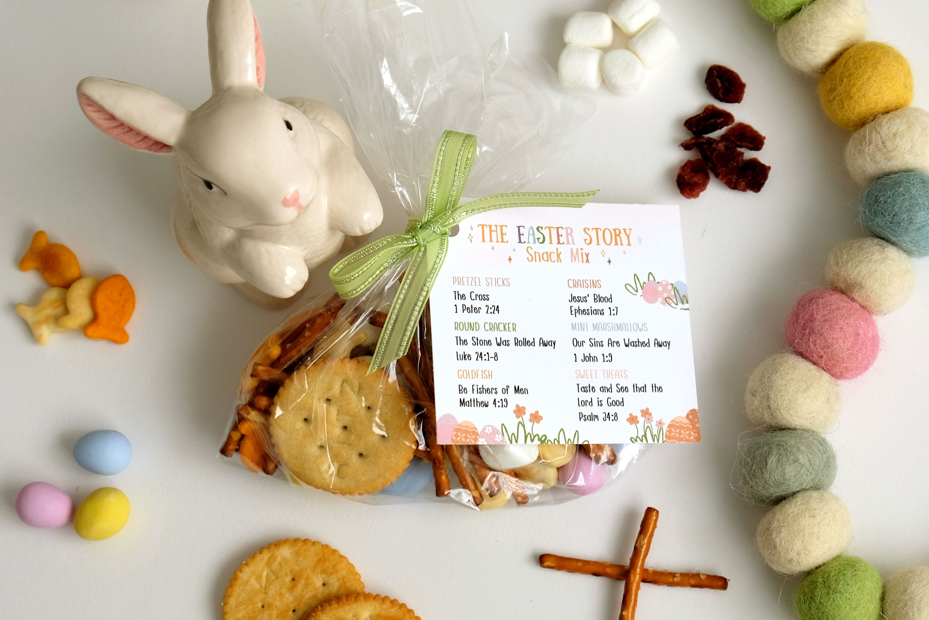 Easter Story Snack Mix Printable Tag, Christ Centered Easter