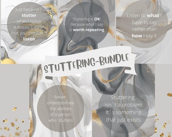 STUTTERING; Bundle of 5 digital posters