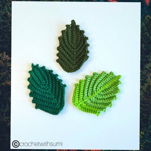 Crochet Fall Leaf Written PDF Pattern