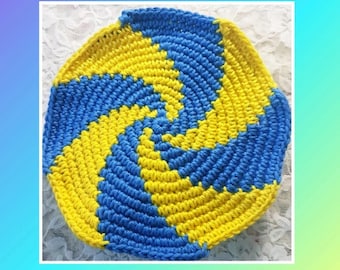 Crochet Spiral Potholder Written PDF Pattern