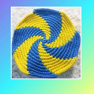 Crochet Spiral Potholder Written PDF Pattern