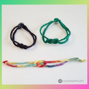 Crochet Fish Bone Cord Bracelet Written PDF Pattern