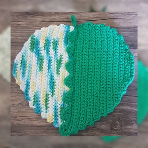 Crochet Leaf Placemat Written PDF Pattern