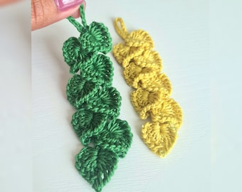 Crochet Leaf Branch Written PDF Pattern (English)