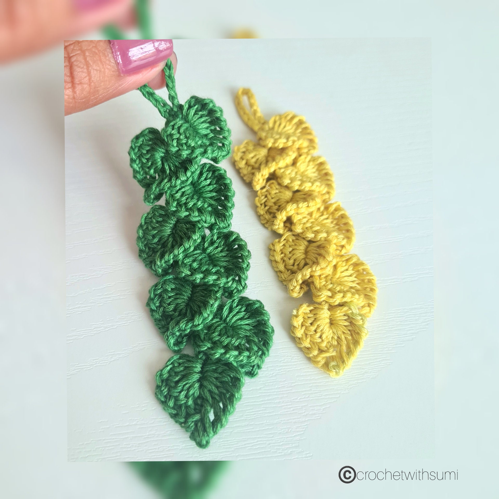 Crochet Leaf Branch Written PDF Pattern (English)