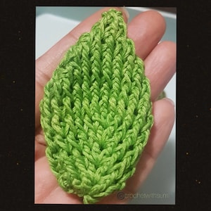 Crochet 3D Leaf Written PDF Pattern