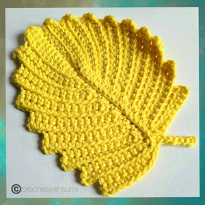 Crochet Leaf Coaster Written PDF Pattern - Etsy