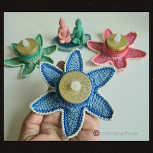 Crochet Tealight Holder Written PDF Pattern