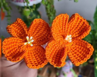 Crochet Golden Poppy Flower Written PDF Pattern