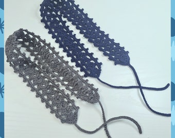 Crochet Ribbon Headband Written PDF Pattern