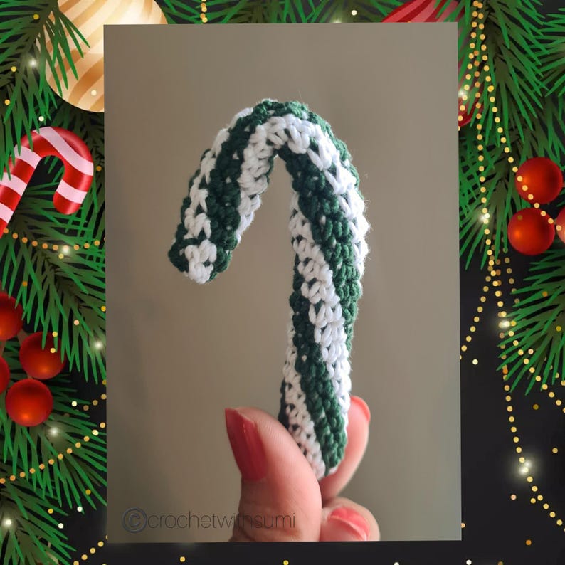 Crochet Peppermint Candy Cane Written PDF Pattern - Etsy
