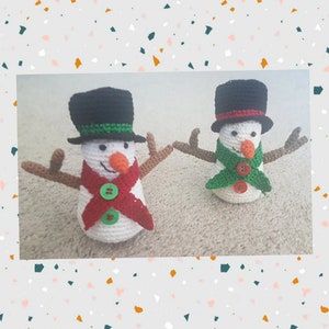 Crochet Snowman Written PDF Pattern