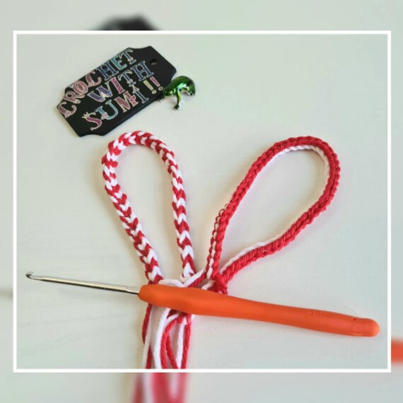 Crochet Double Chain Cord Written PDF Pattern UK - Main Image